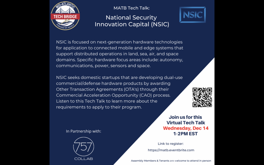 FREE Tech Talk Event w/ MATB Discussing NSIC on Dec 14th!